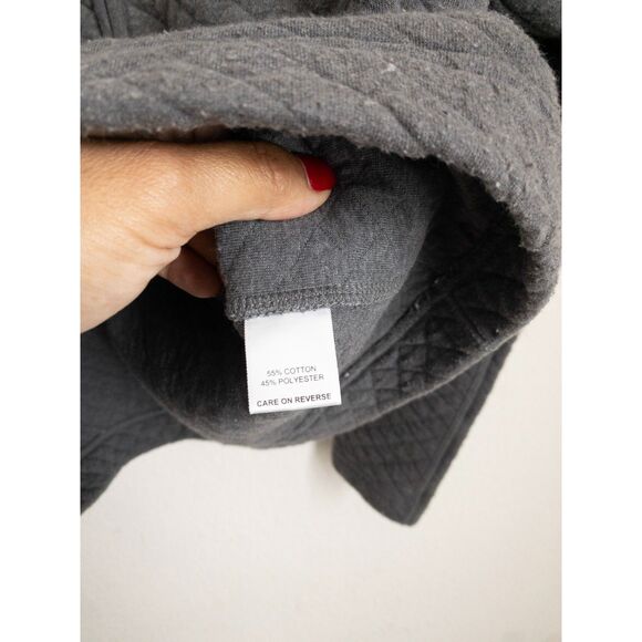 Billy Reid Diamond Quilt Half Zip in medium grey size M - Picture 3 of 7